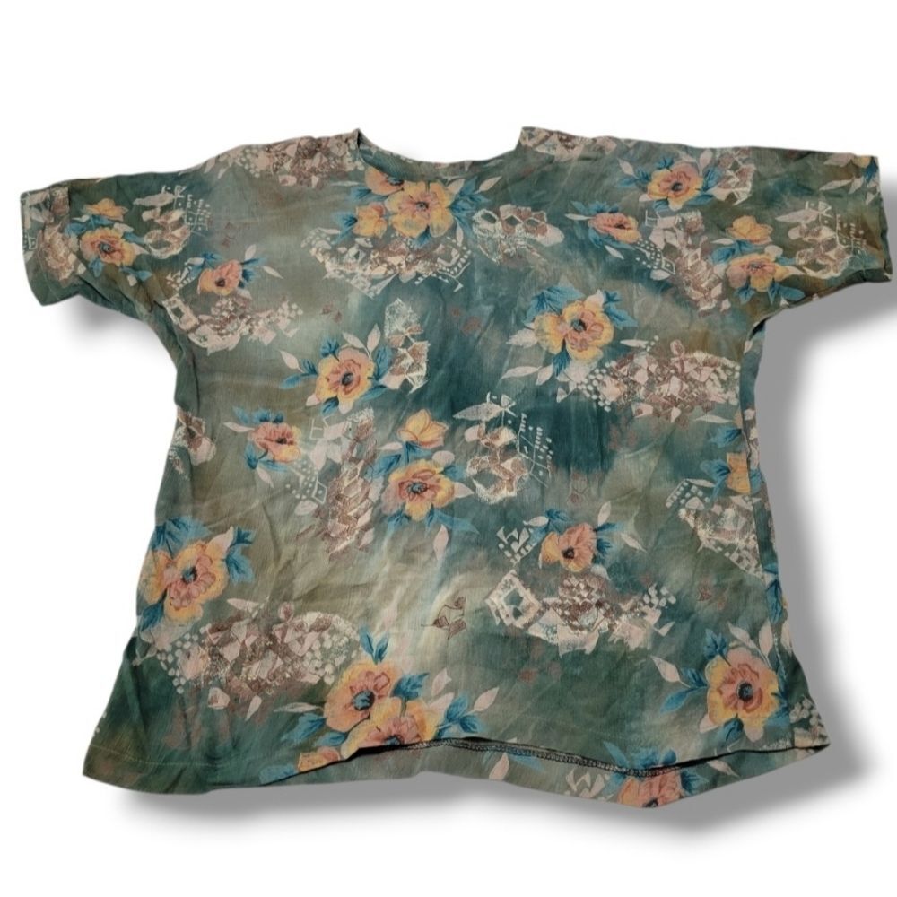 Vintage Blouse OSFM Women's Vintage Womenhood Top Grandmacore Cottagcore Floral